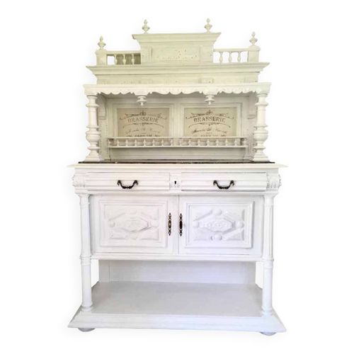 Buffet Restaur Desserte De Restaurant 1920 Console Vaisselier Blanc