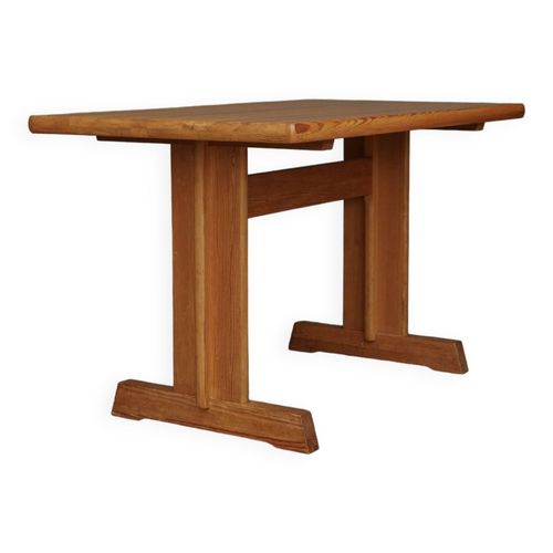 Table De Cuisine En Pin Massif Annes 1970 Bois