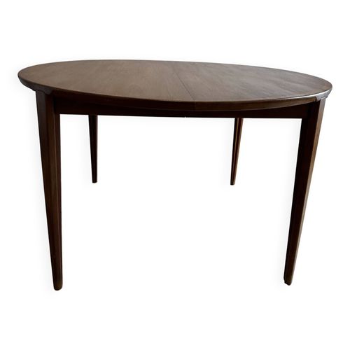 Table Manger Ronde En Teck Annes 1960 Par Henry Rosengren Hansen Pour Brande Mobelindustri Bois