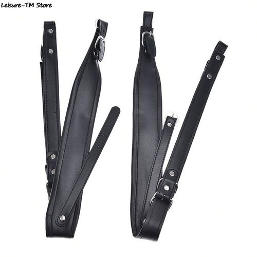 Réglable Bretelles D'accordéon Noir Pour Cuir Pu Bretelles Harnais 80-96-120 Basse Accordéon Bretelles