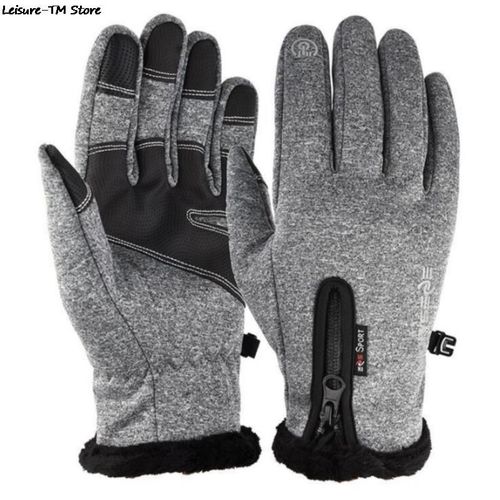 Gants D'équitation Pour L'extérieur, Coupe-Vent, Imperméables, Avec Fermeture Éclair, Pour Écran Tactile, Hiver