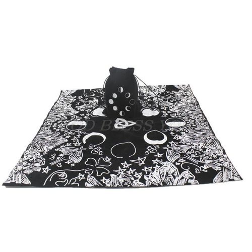 Nappe De Tarot En Velours Avec Sac, Tissu De Divination De Sorcière, Phases De La Lune, Amoureux De L'autel, Livraison Directe
