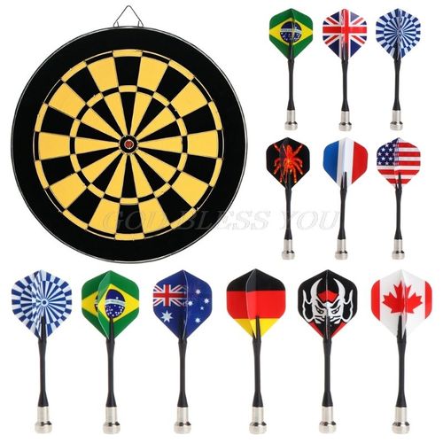 Offre Spéciale 6 Pièces/Ensemble Jeu De Cible Bullseye, Sécurité Des Enfants, Drapeau National, Fléchettes Magnétiques Super Aspiration Pour Jeu De Fléchettes Magnétiques, Livraison Directe