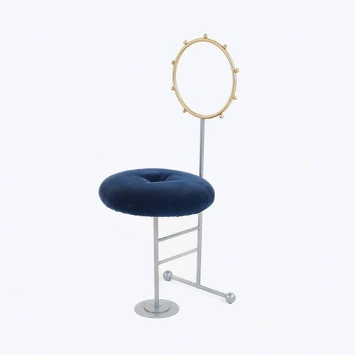 Chaise De Salle  Manger Santa Par Luigi Serafini Pour Sawaya Amp Moroni 1980 Bleu