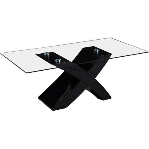 Table Basse Rectangulaire Tina - 117 X 62 X 45 Cm - Noir / Mdf Laqué