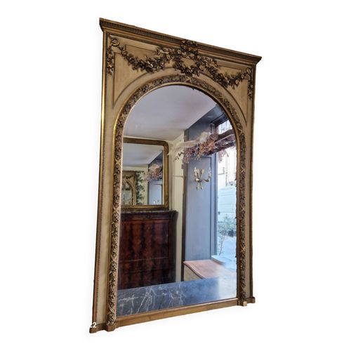 Miroir trumeau beige