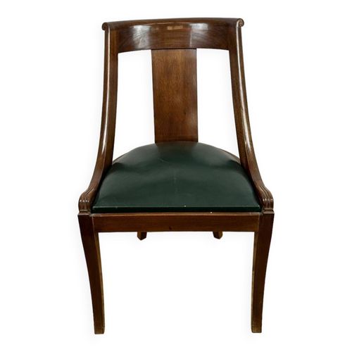 Chaise Gondole En Placage Daposacajou Marron