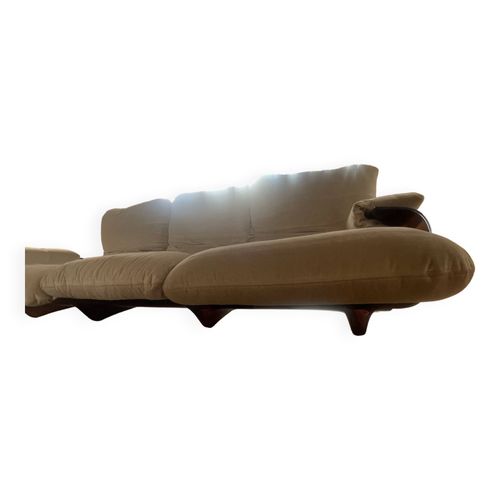 Canape 3 Places Michel Ducaroy Ligne Roset Annee 70 Beige