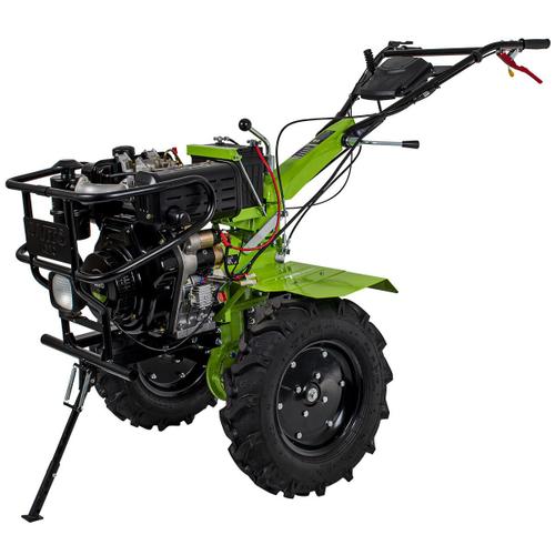 Motoculteur thermique polyvalent 12CV 456CC VITOAGRO DIESEL Transmission directe 8900W 2 Fraises et butteur double inclus