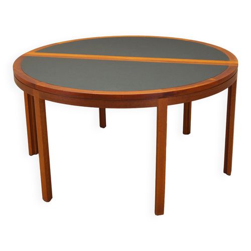Table Ronde En Teck Design Danois Annes 1970 Production Danemark Multicolore