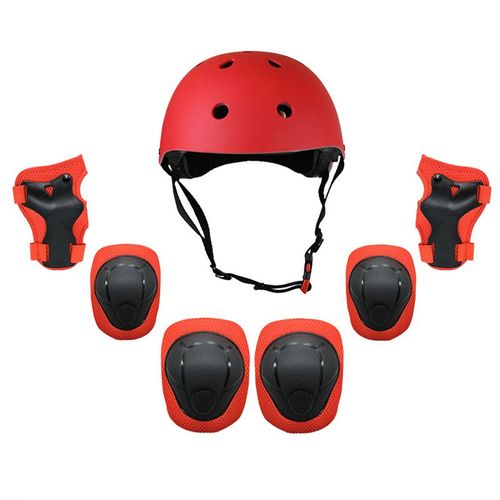 Ensemble D'équipement De Protection Pour Vélo, 7 Pièces, Équipement De Protection Pour Le Patinage Des Enfants, Genou, Coude, Poignet, Casque N6