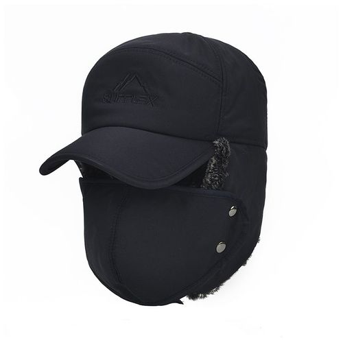 Casquette Coupe-Vent En Fausse Fourrure Pour Homme Et Femme, Chapeau Anti-Neige Souple Lei Feng Avec Couvre-Visage, Casquette Anti-Neige N66