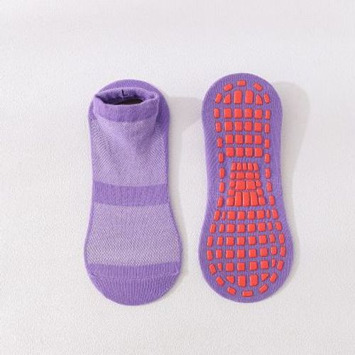 Chaussettes Anti-Dérapant En Coton Pour Enfant,Pour L'extérieur, Pour Trampoline, Respirant, Pour Le Sport, Courtes, Avec Élasticité, Pour Garçon, Fille Et Adultes,