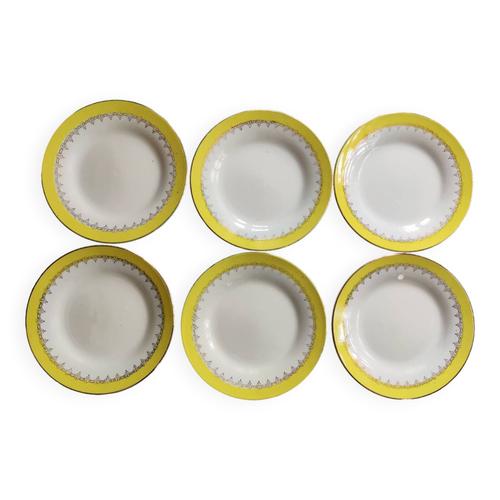 Assiettes Digoin Sarreguemines Megve Jaune