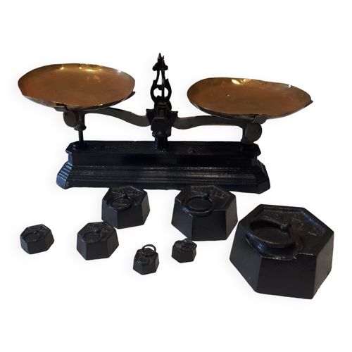 Balance Roberval Force 2 Kg Avec Ses Poids Noir