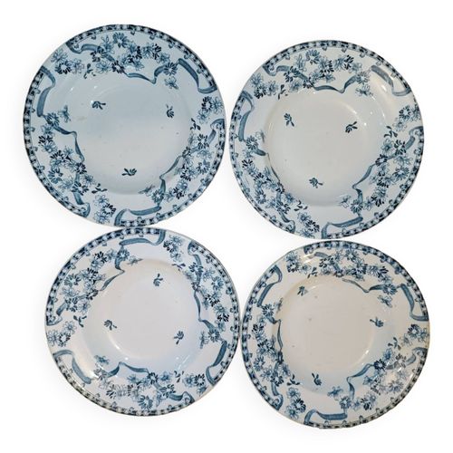 Assiettes Longwy Modle Pquerette Bleu