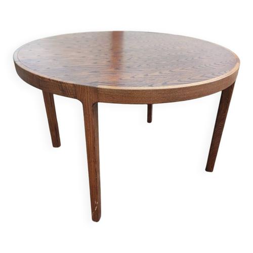 Table Ronde Extensible Scandinave Milieu 1970 Bois 4 6 Personnes Bois