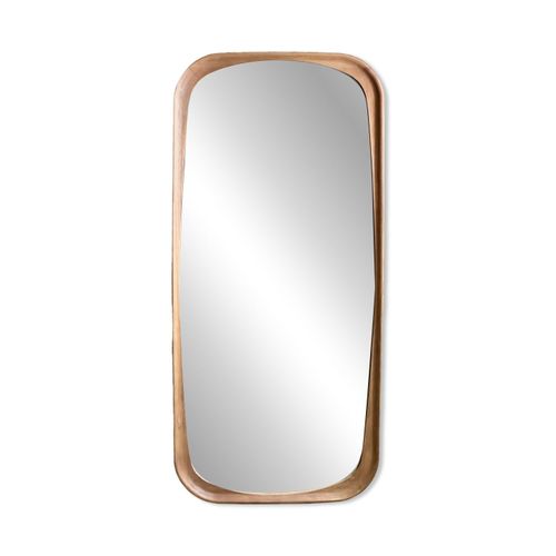 Miroir scandinave en bois brut teinte miel 150x71 cm bois