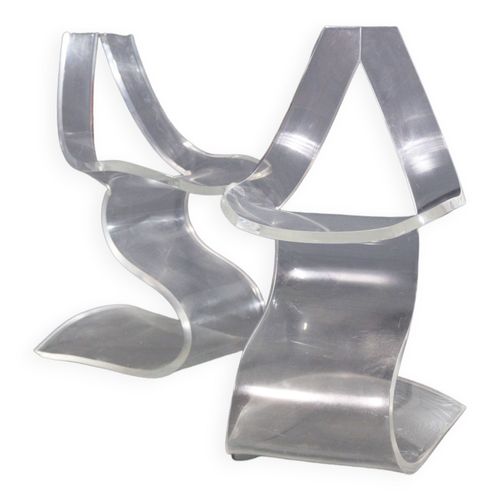 Chaises Sculptures Michel Dumas 1970 Transparent
