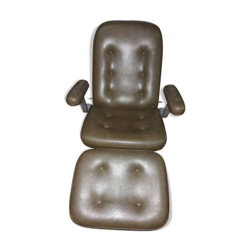 Fauteuil Relax Manuel Vintage Vert