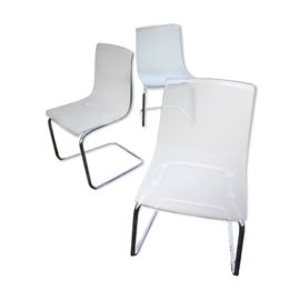 Lot De 3 Chaises Tobias De Carl Jerstam Pour Ikea Annes 90 Transparent