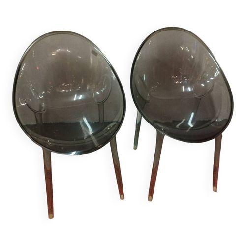 2 Chaises Impossible Starck Transparent