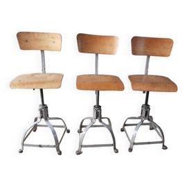 3 Chaises Daposatelier Biennaise Marron