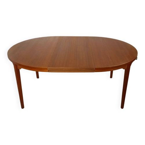 Table  Manger Ronde Danoise De Sren Willadsen En Teck Annes 60 Marron