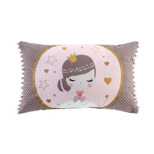 Coussin Enfant "Petite Princesse" 30x50cm Rose