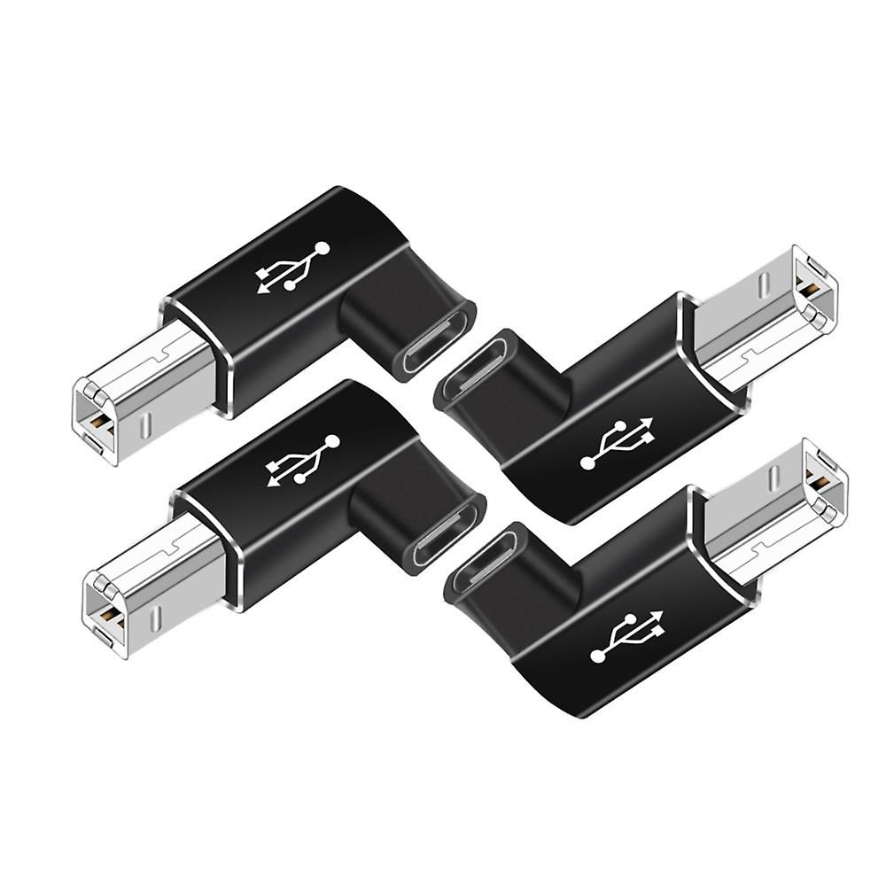 4Pack USB C to Midi 90 Degree Adapter,USB C Female to USB B ...