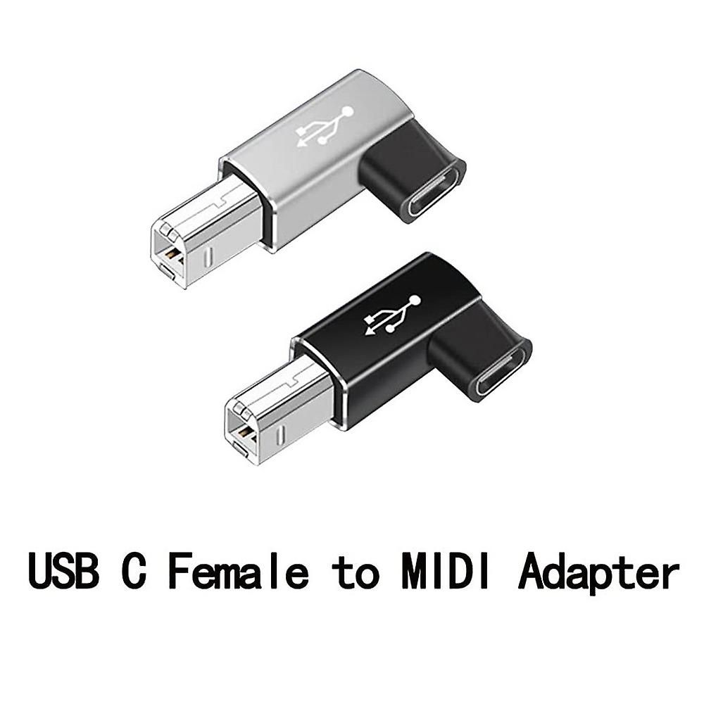 4Pack USB C to Midi 90 Degree Adapter,USB C Female to USB B ... - 3