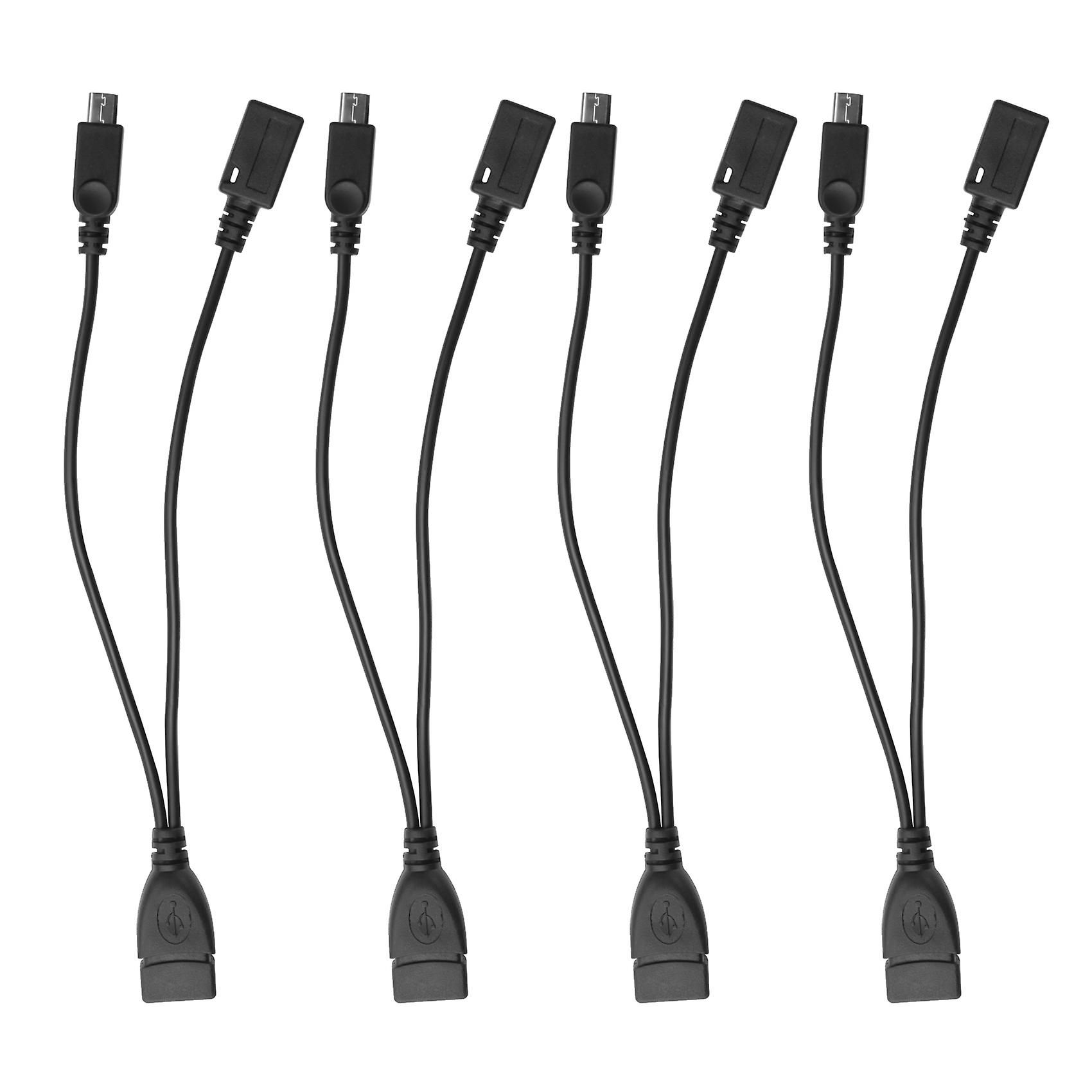 4-Pack Mini OTG Cable Adapter,2-In-1 Powered Micro-USB to US... - 2