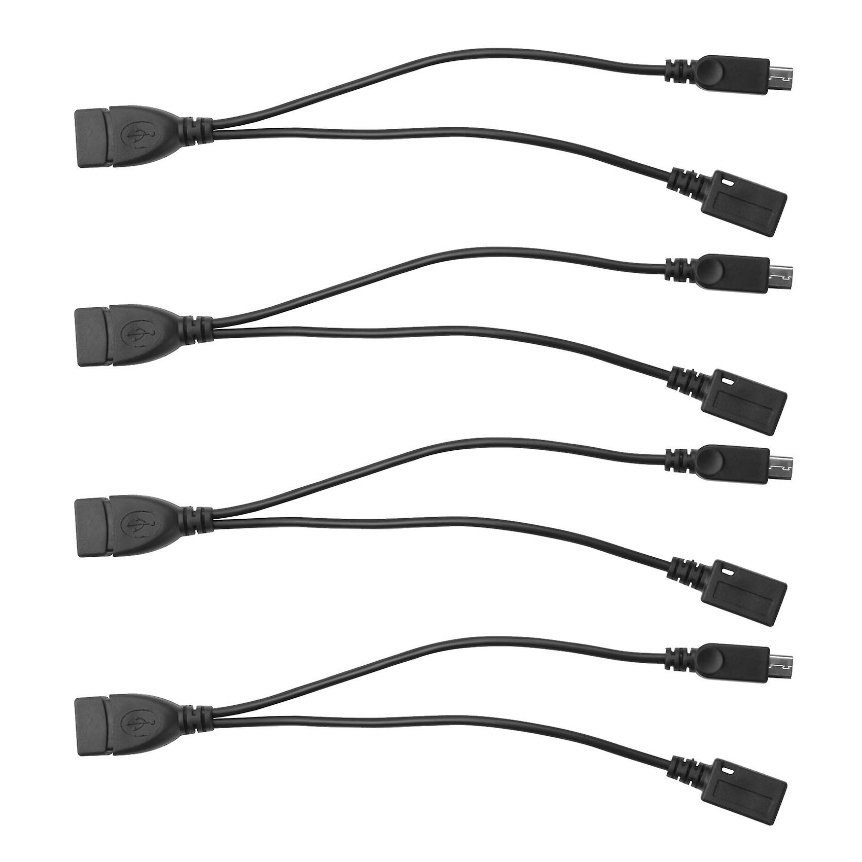 4-Pack Mini OTG Cable Adapter,2-In-1 Powered Micro-USB to US... - 3