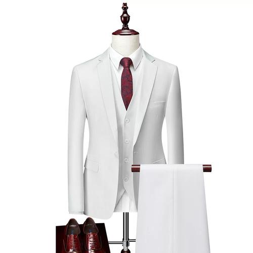 (Veste+Pantalon+Gilet+Chemises) Costume Homme -Fit Grande Vêtements Masculin