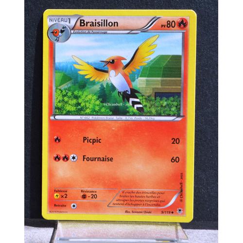 Carte Pokémon 9/119 Braisillon Xy04 Vigueur Spectrale Neuf Fr