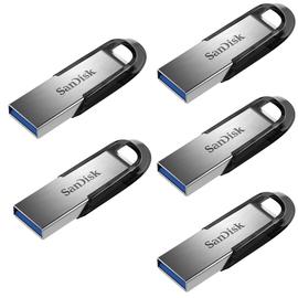 Lot de 5 SANDISK Clé USB Ultra Flair 64Gb USB 3.0 Gris