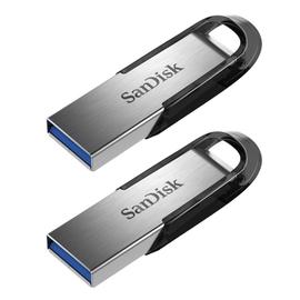 Lot de 2 Clé USB 64 Go ENUODA USB 2.0 Flash Drive Stockage Rotation Disque Mémoire Stick,Argent Noir 