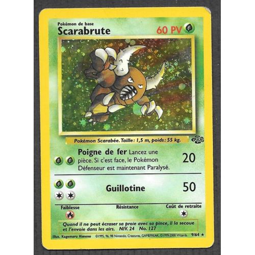 Carte Pokémon Scarabrute 9/64 [Holo] - Jungle Wizards (Fr)