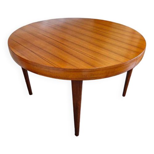 Table Ronde Extensible Scandinave En Teck Annes 1960 Bois