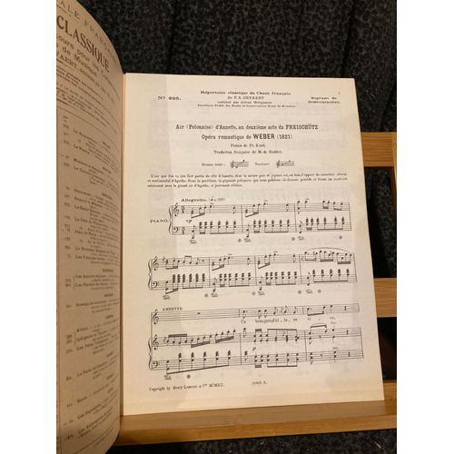 Weber Air Polonaise D'annette Freischutz Partition Soprano Piano Lemoine Gevaert