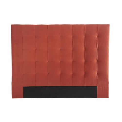 Tête De Lit Capitonnée Velours Terracotta 160 Cm Halciona