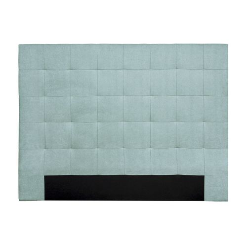 Tête De Lit Capitonnée Effet Velours Vert Lagon 160 Cm Halciona