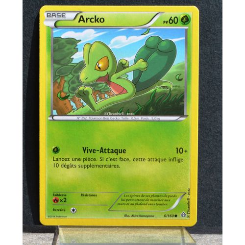 Carte Pokémon 6/160 Arcko Série Xy05 - Primo Choc Neuf Fr