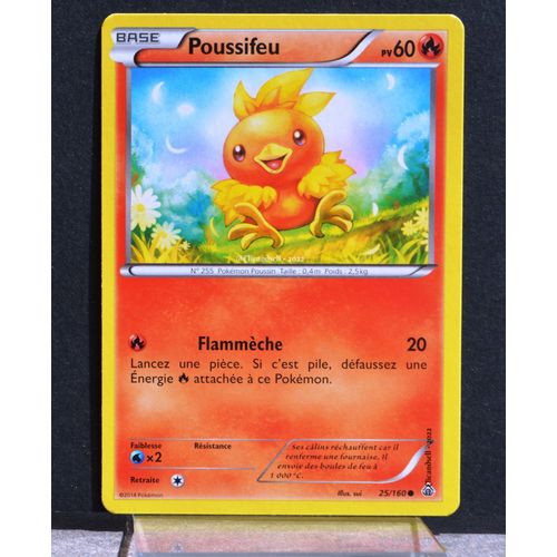 Carte Pokémon 25/160 Poussifeu Série Xy05 - Primo Choc Neuf Fr