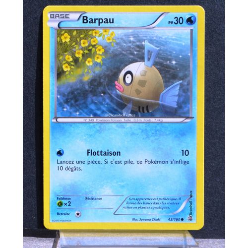 Carte Pokémon 43/160 Barpau Série Xy05 - Primo Choc Neuf Fr