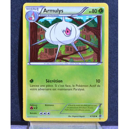 Carte Pokémon 4/108 Armulys Xy06 Ciel Rugissant Neuf Fr