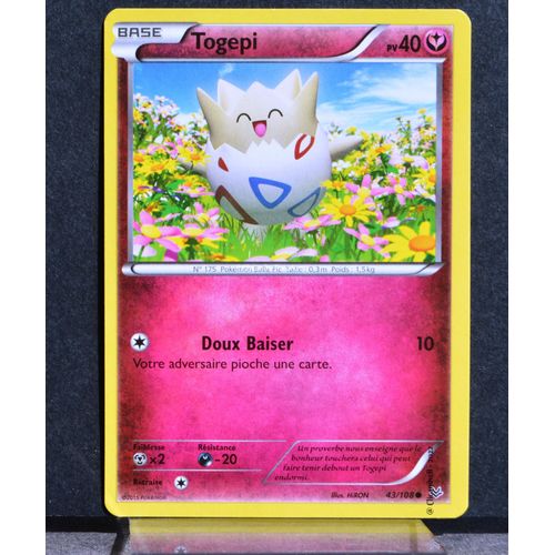 Carte Pokémon 43/108 Togepi Xy06 Ciel Rugissant Neuf Fr