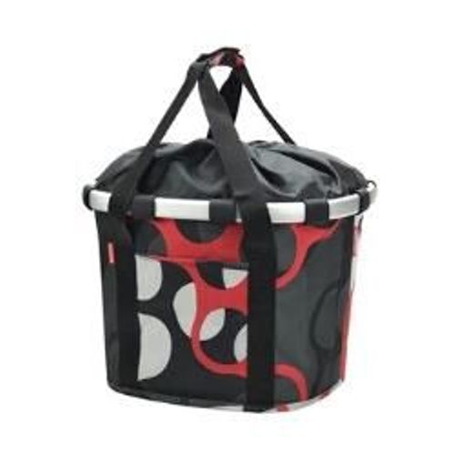 Panier Klickfix Bikebasket Anneaux Noir/Rouge