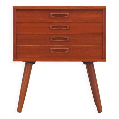 Commode En Teck Design Danois Annes 1970 Production Danemark Orange