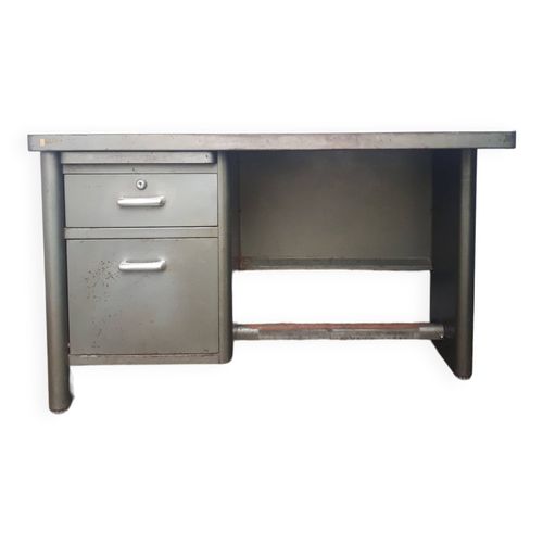 Vintage Bureau Industriel Par Flambo Des Annes 50 Vert